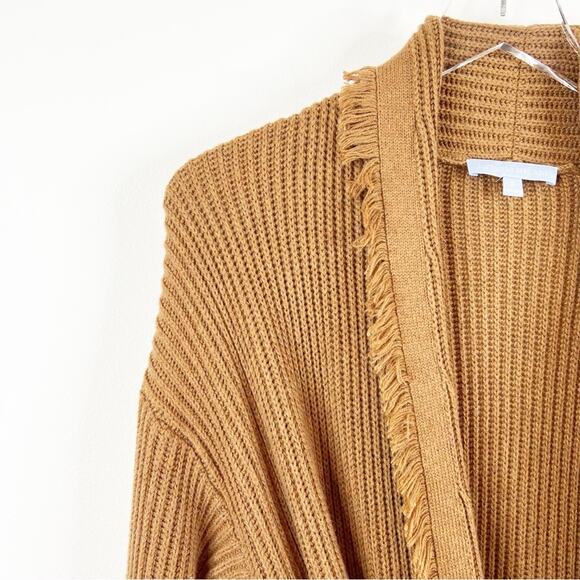 Antonio Melani Masiee Fringe Longline Belted Cardigan S Tan - Picture 5 of 7